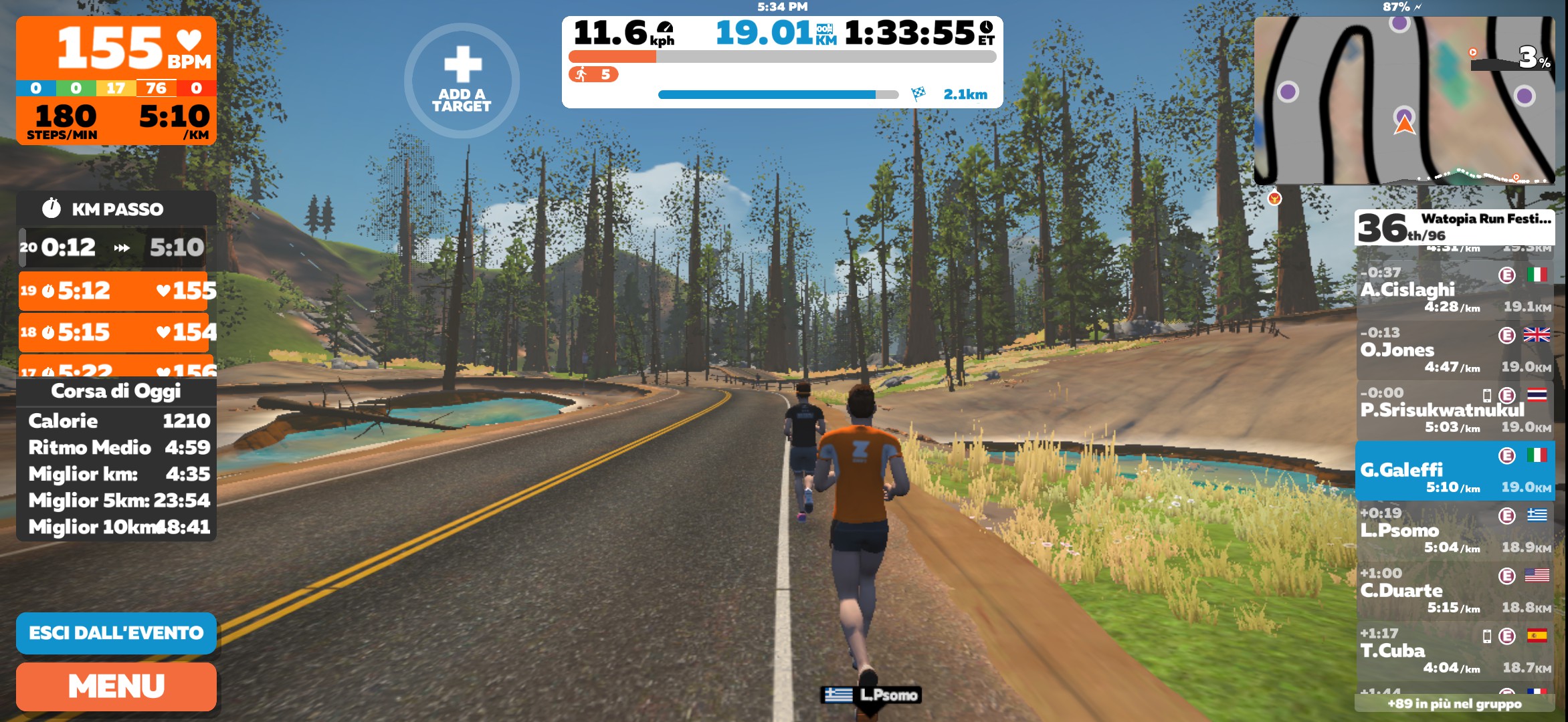 Watopia Run Festival Half Marathon